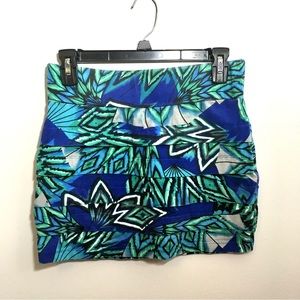Stretchy Bodycon Layered Mini Skirt